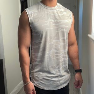 ASRV White Camo SilverPlus Mesh Muscle Tee